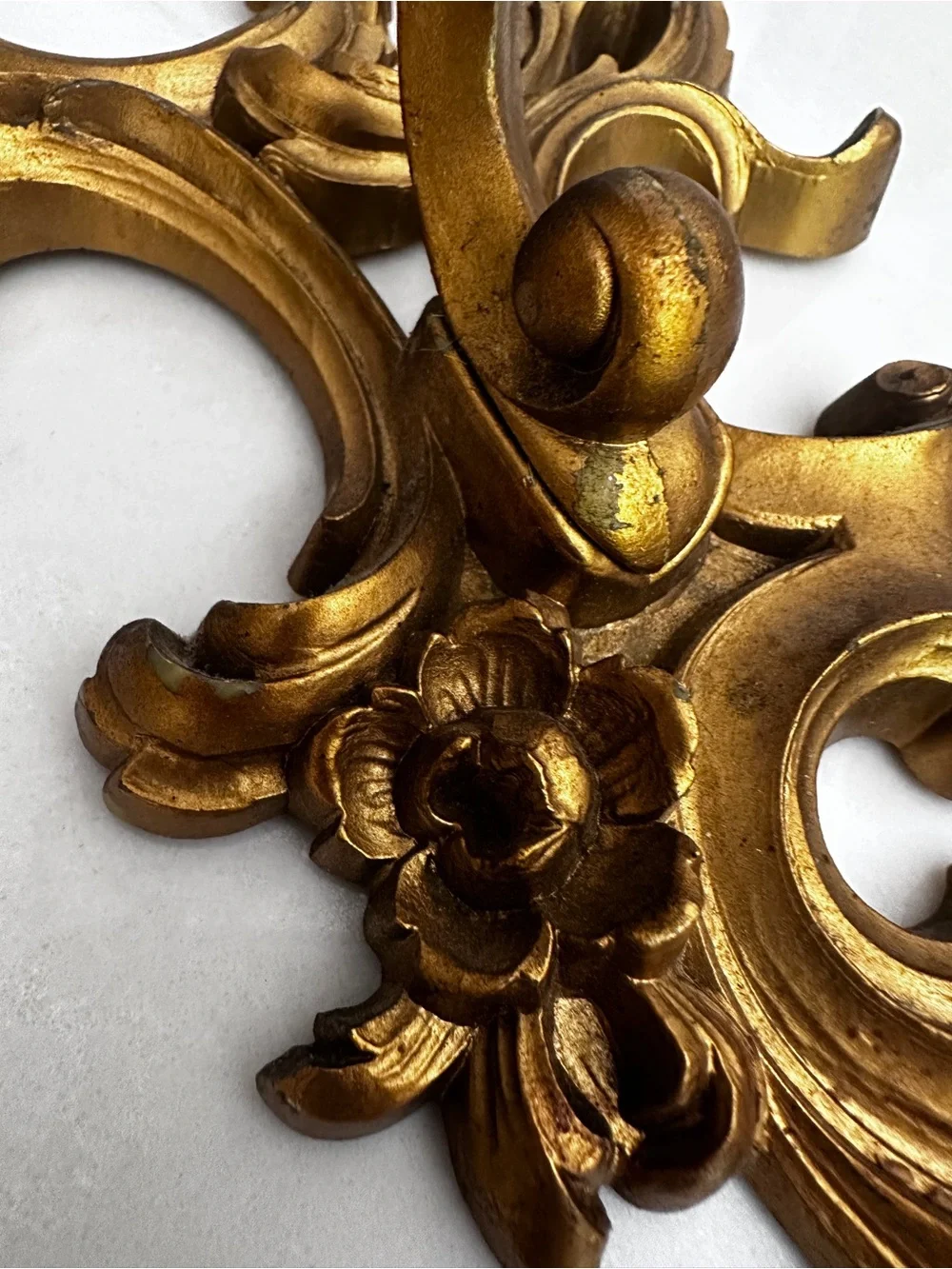 Vintage Ornate Gold Syroco Wall Sconces Hollywood Regency Wall Decor